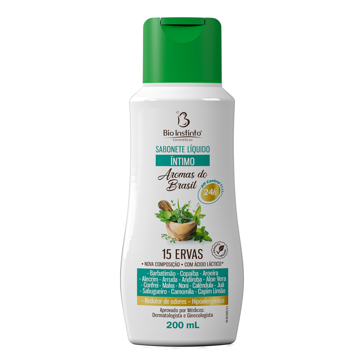 Sabonete Líquido Íntimo Feminino 15 Ervas - Bio Instinto - 200ml - Mundo dos Óleos
