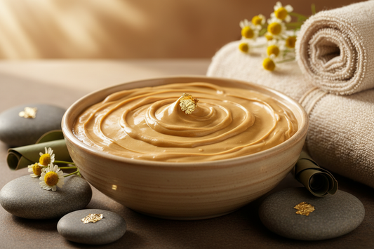 Argila Dourada
Rejuvenescimento natural e nutrição para peles maduras
Imagem sem nada escrito
A Argila Dourada é uma das mais indicadas para tratamentos antienvelhecimento, graças à sua rica composição mineral, especialmente o silício e o cobre. Possui propriedades remineralizantes, regeneradoras e iluminadoras, sendo ideal para peles secas, desvitalizadas ou com sinais de idade.