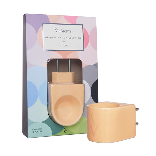 Aromatizador Elétrico de Porcelana - Pêssego - Via Aroma
