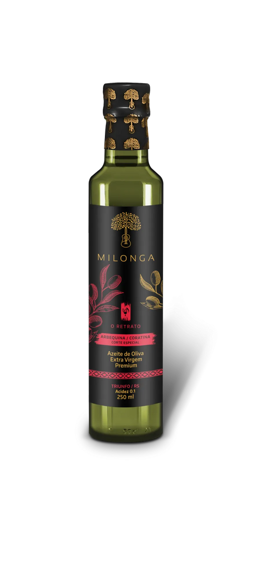 Azeite de Oliva Extra Virgem Arbequina/Coratina - Milonga - Frasco com 250ml