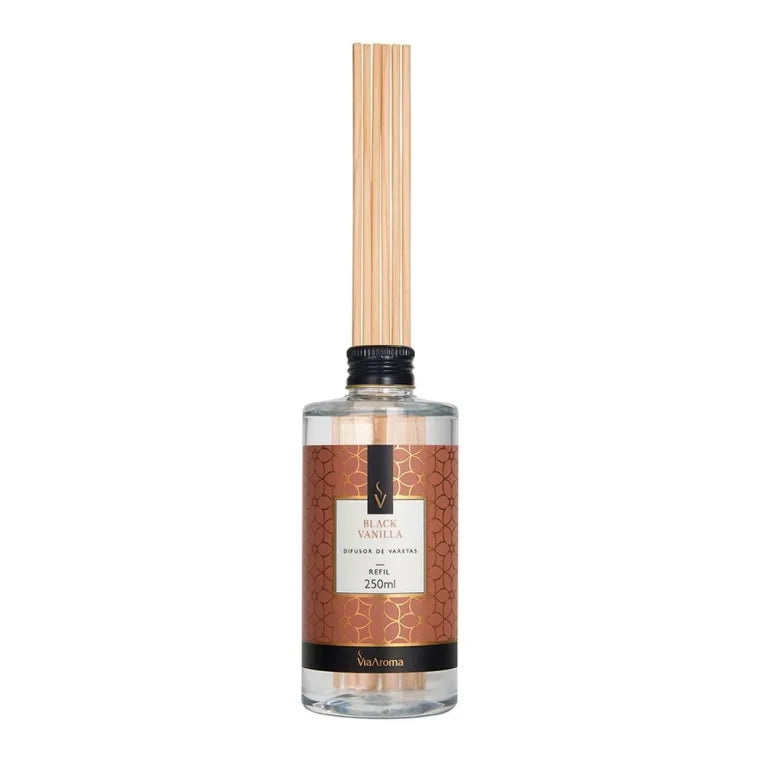 Refil Difusor de Varetas Black Vanilla Via Aroma - 250ml