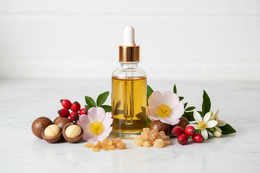 BLEND FACIAL

Nutrição Profunda • Rejuvenescimento • Aroma Luxuoso

Composição Base – Óleos Vegetais (60 ml)

Óleo Vegetal de Macadâmia
Rico em vitaminas A, B e E • Nutritivo • Emoliente natural • Ideal para peles maduras e ressecadas

Óleo Vegetal de Rosa Mosqueta
Regenerador • Rico em ácidos graxos e vitaminas A e C • Suaviza linhas finas, manchas e marcas do tempo

Óleos Essenciais Nobres

Fórmula aromática refinada e segura para uso facial diário:

Óleo Essencial de Olíbano

Óleo Essencial de Néroli

Ól