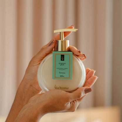 Creme Hidratante Desodorante Mãos e Corpo - Bamboo - Via Aroma - Frasco com 200ml