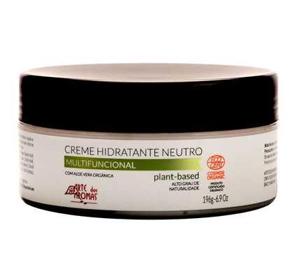 Creme Hidratante Neutro Orgânico - Arte dos Aromas - Frasco com 196g