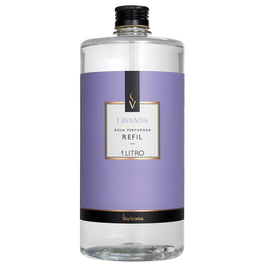 Refil Água Perfumada de Lavanda - Via Aroma - Frasco com 1 Litro