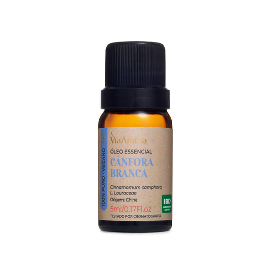 Óleo Essencial de Cânfora Branca - Via Aroma - Frasco com 5ml