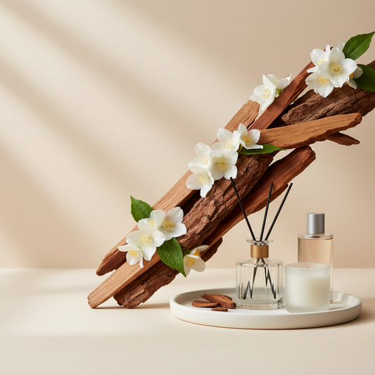 Essência de Jasmim e Sândalo
Aroma Floral Amadeirado – Elegância e Conexão Sensorial
Imagem sem nada escrito
Uma essência sofisticada que une a doçura intensa do jasmim com a profundidade resinosa do sândalo. Ideal para uso em home sprays, difusores, velas e cosméticos perfumados. Cria uma atmosfera de aconchego, requinte e conexão emocional.