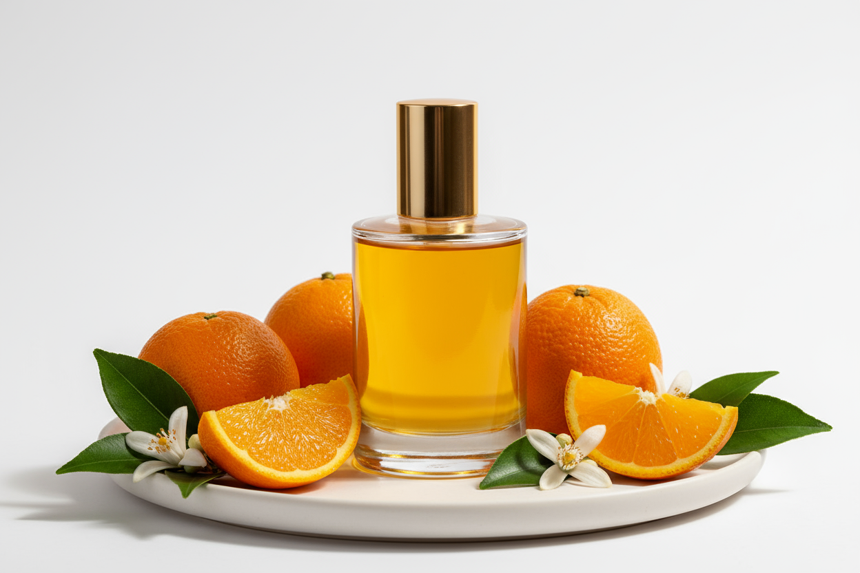 Essência de Laranja Amarga / Azeda
Fragrância cítrica intensa com notas amargas e sofisticadas para produtos cosméticos, perfumaria e aromatização de ambientes

Nome Técnico: Essência Aromática de Laranja Amarga

NCM: 3302.90.90

Composição: Mistura de compostos aromáticos inspirados no óleo essencial da laranja amarga (*Citrus aurantium*), com base veiculante (como propilenoglicol)
sem texto na imagem
Outros Nomes: Essência de Citrus Aurantium, Essência de Bigarade