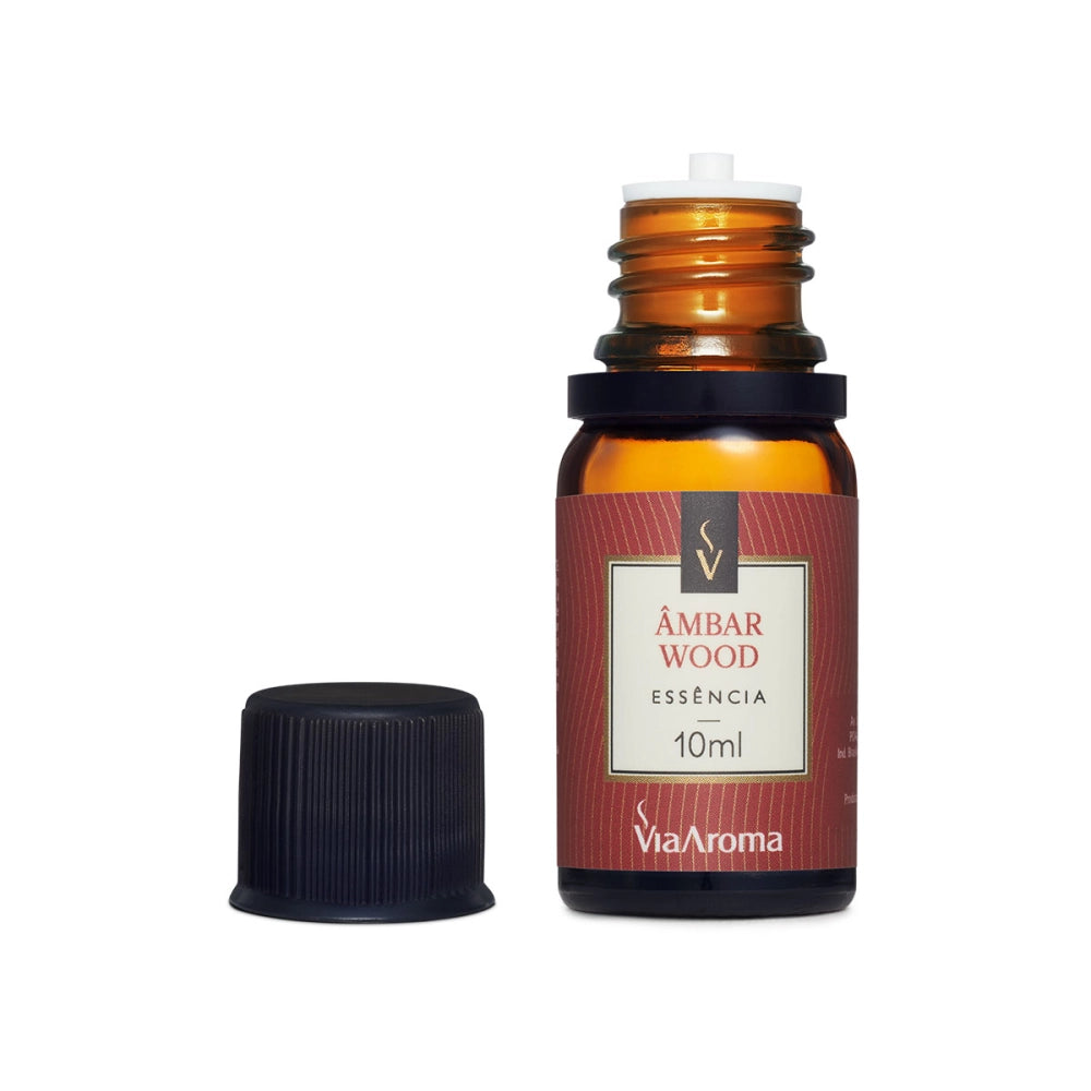 Essência de Âmbar Wood - Via Aroma - Frasco com 10ml - Mundo dos Óleos