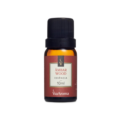 Essência de Âmbar Wood - Via Aroma - Frasco com 10ml - Mundo dos Óleos