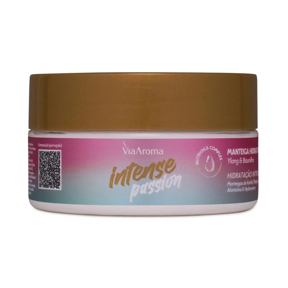 Manteiga Hidratante Desodorante Intense Passion - Via Aroma - Frasco com 200g