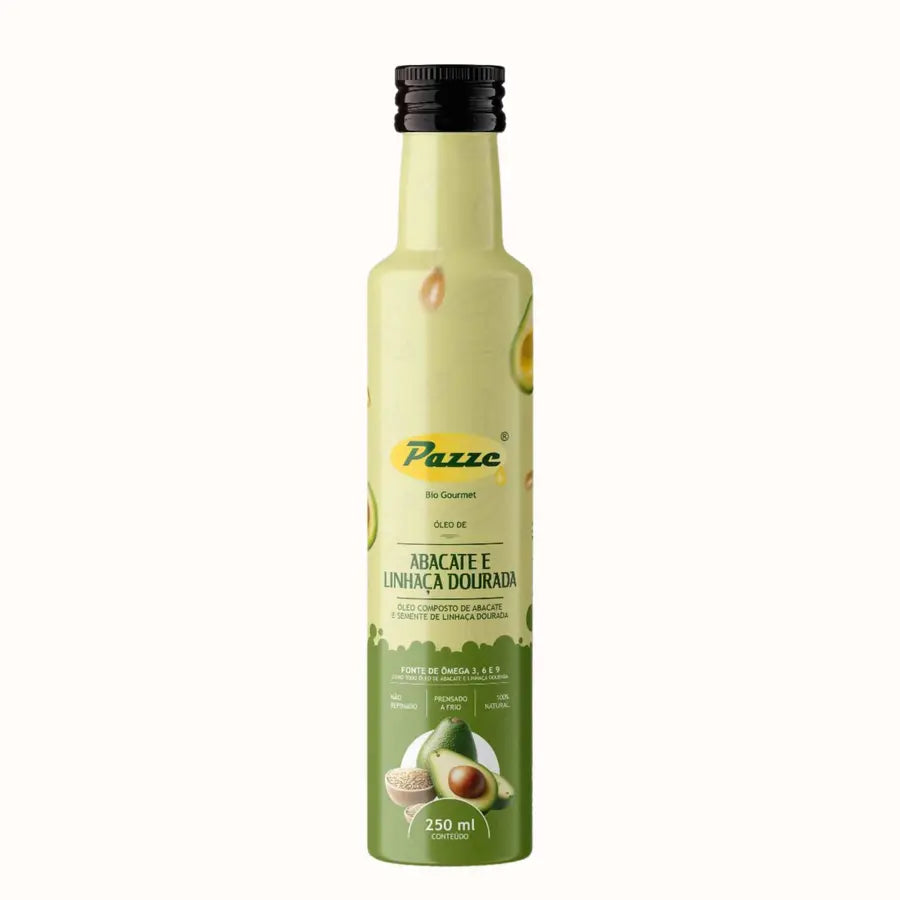 Óleo de Abacate e Linhaça Dourada - Pazze - Frasco com 250ml