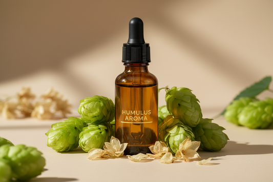 Óleo Essencial de Lúpulo

Nome botânico (INCI): Humulus lupulus Oil
CAS: 8007-04-3
Parte utilizada: Flores femininas (cones)
Método de extração: Destilação a vapor
Origem: Estados Unidos
Pureza: 100% puro e natural, sem aditivos

Características Físico-Químicas
Aparência: Líquido oleoso amarelo a âmbar
Odor: Amadeirado, herbáceo, terroso e levemente amargo
Solubilidade: Solúvel em água. Solúvel em óleos e solventes orgânicos
Densidade: 0,870 – 0,900 g/mL