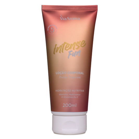 Loção Corporal Desodorante Intense Fun - Via Aroma - Frasco com 200g - Mundo dos Óleos