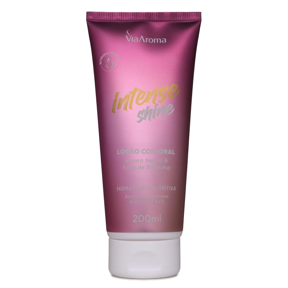 Loção Corporal Desodorante Intense Shine - Via Aroma - Frasco com 200g