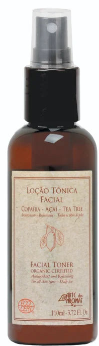 Loção Tônica Facial Orgânica ECOCERT - Arte dos Aromas - Frasco com 110ml