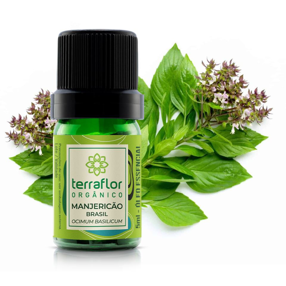 Óleo Essencial Manjericão Brasil Orgânico - Terra Flor - Frasco com 5ml