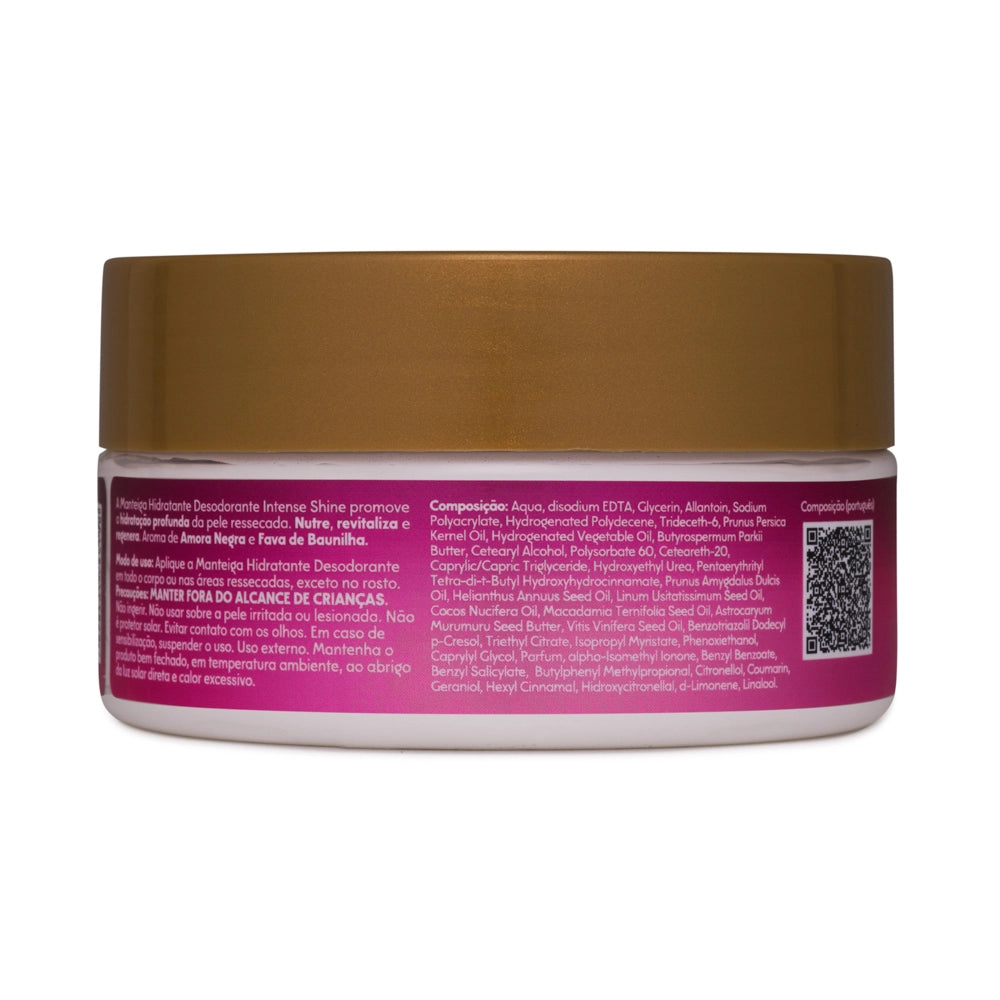 Manteiga Hidratante Desodorante Intense Shine - Via Aroma - Frasco com 200g