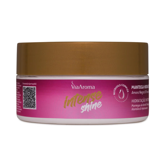Manteiga Hidratante Desodorante Intense Shine - Via Aroma - Frasco com 200g - Mundo dos Óleos
