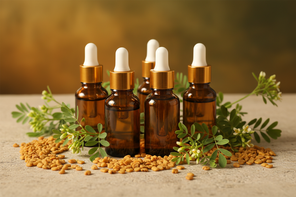 O Óleo Essencial de Feno Grego é obtido das sementes aromáticas da planta Trigonella foenum-graecum, conhecida há milênios pelas propriedades medicinais, especialmente na tradição ayurvédica. Seu aroma é intenso, levemente amargo e herbáceo-doce, semelhante ao maple. É utilizado como tônico geral, especialmente em fórmulas capilares, firmadoras e revitalizantes.
Imagem sem nada escrito