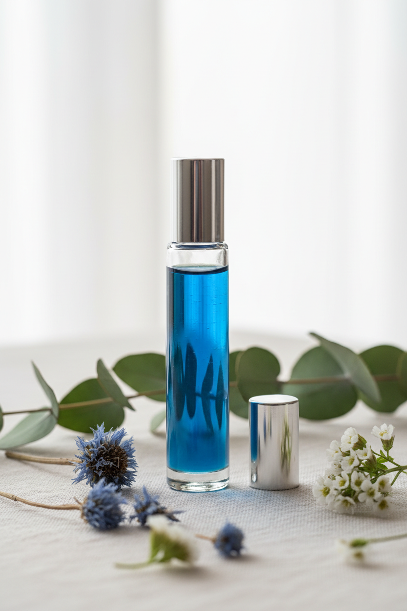 Óleo Essencial de Tanaceto Azul 10% - Roll-on - Frasco com 10 mL
