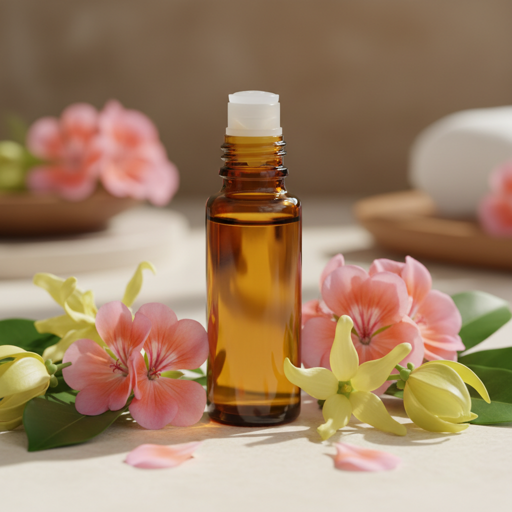 Roll On Jojoba Golden - Gerânio e Ylang Ylang - Frasco com 10ml