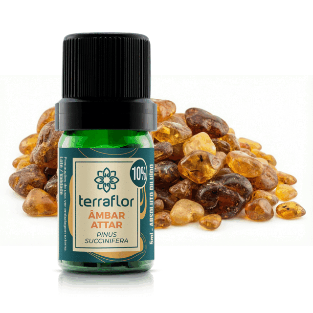 Óleo Essencial Âmbar Attar - Terra Flor  - Diluído a 10% - Frasco com 5ml