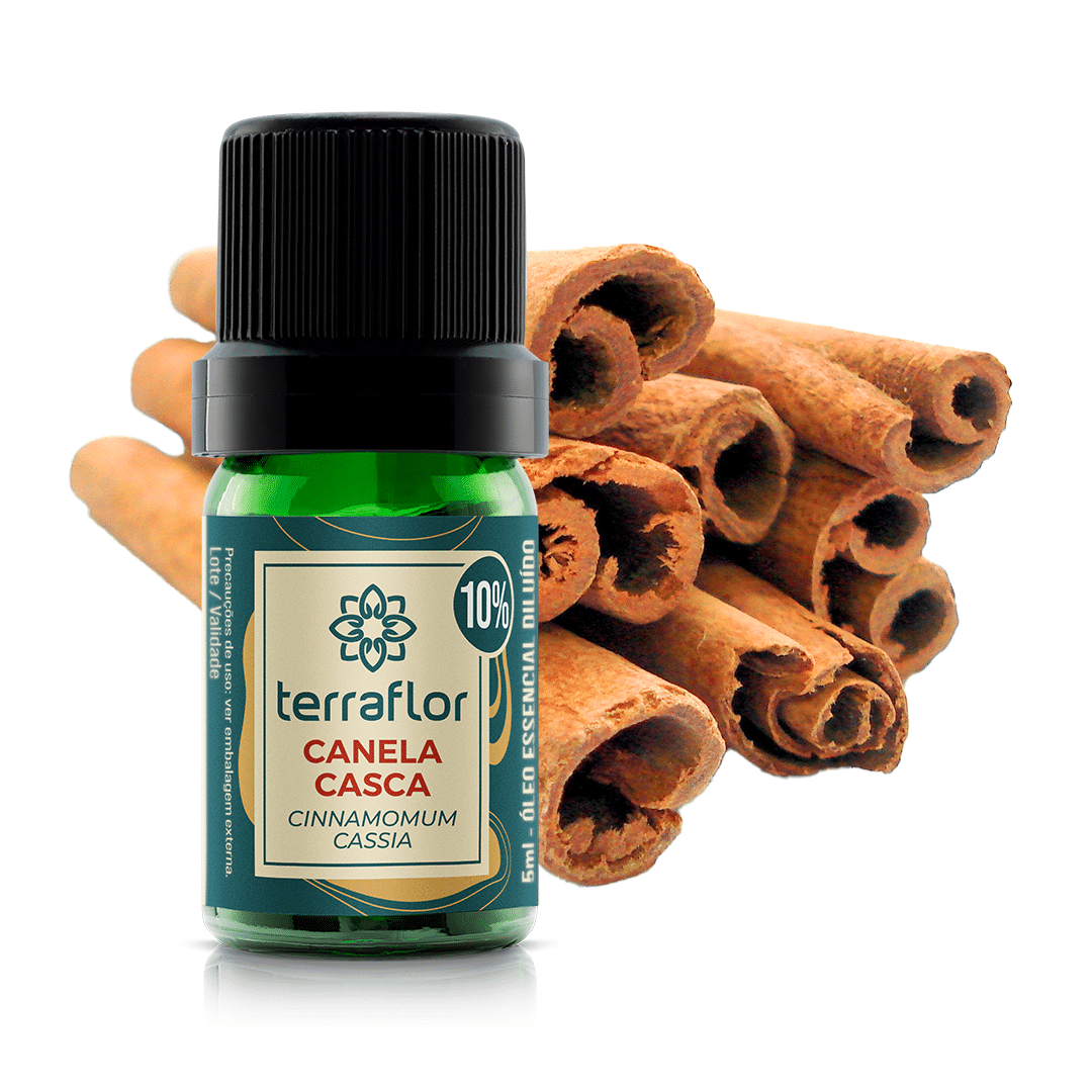 Óleo essencial Canela Casca  - Terra Flor - Diluído a 10% - Frasco com 5ml