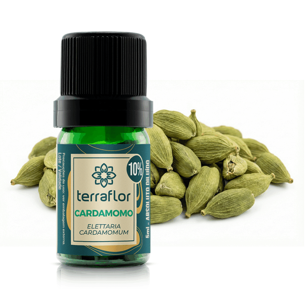 Óleo Essencial Cardamomo  - Diluído a 10% - Terra Flor - Frasco com 5ml