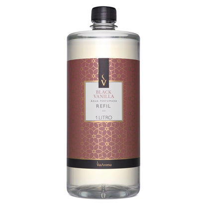 Refil Água Perfumada de Black Vanilla - Via Aroma - Frasco com 1 Litro