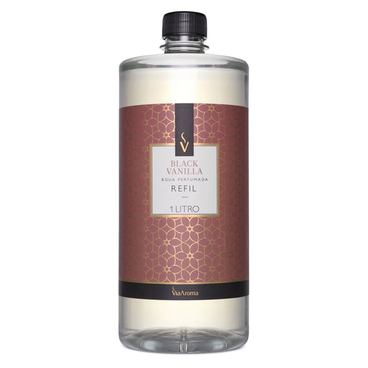 Refil Água Perfumada de Black Vanilla - Via Aroma - Frasco com 1 Litro