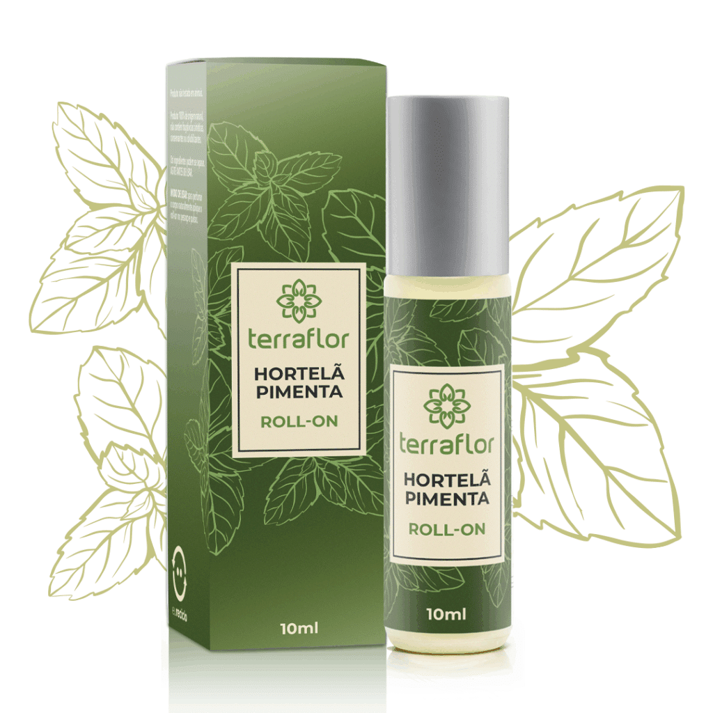 Roll-on de Hortelã Pimenta - Terra Flor - Frasco com 10ml