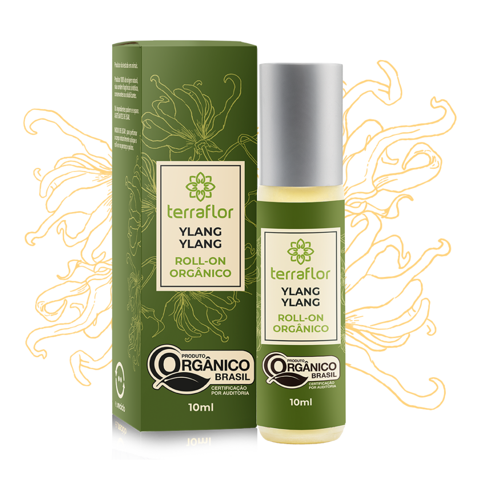 Roll-on de Ylang Ylang Orgânico - Terra Flor - Frasco com 10ml
