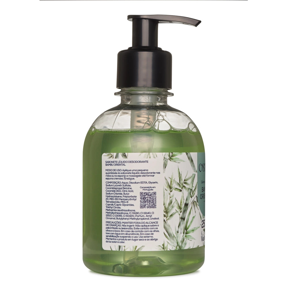 Sabonete Líquido Desodorante Bambu Oriental - Caszulo - Via Aroma - Frasco com 250ml