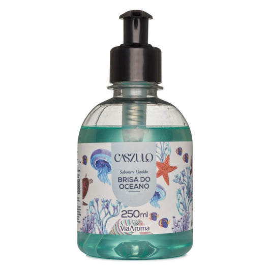 Sabonete Líquido Desodorante Brisa do Oceano - Caszulo - Via Aroma - Frasco com 250ml - Mundo dos Óleos