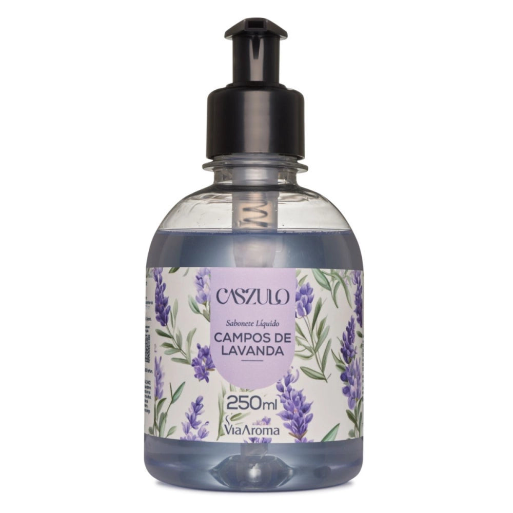Sabonete Líquido Desodorante Campos de Lavanda - Caszulo - Via Aroma - Frasco com 250ml