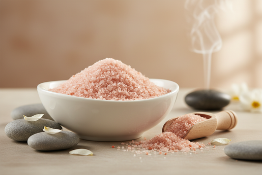 Sal Esfoliante do Himalaia
Esfoliação natural, detox e equilíbrio mineral para sua pele e seu ritual
Imagem sem nada escrito
O Sal Esfoliante do Himalaia é um ingrediente natural altamente mineralizante e purificante. Extraído de minas milenares do Himalaia, é rico em cálcio, magnésio, potássio e ferro, o que lhe confere uma coloração rosada única. Seus cristais finos promovem uma esfoliação eficaz, removendo células mortas, ativando a circulação e preparando a pele para melhor absorção de ativos cosméticos