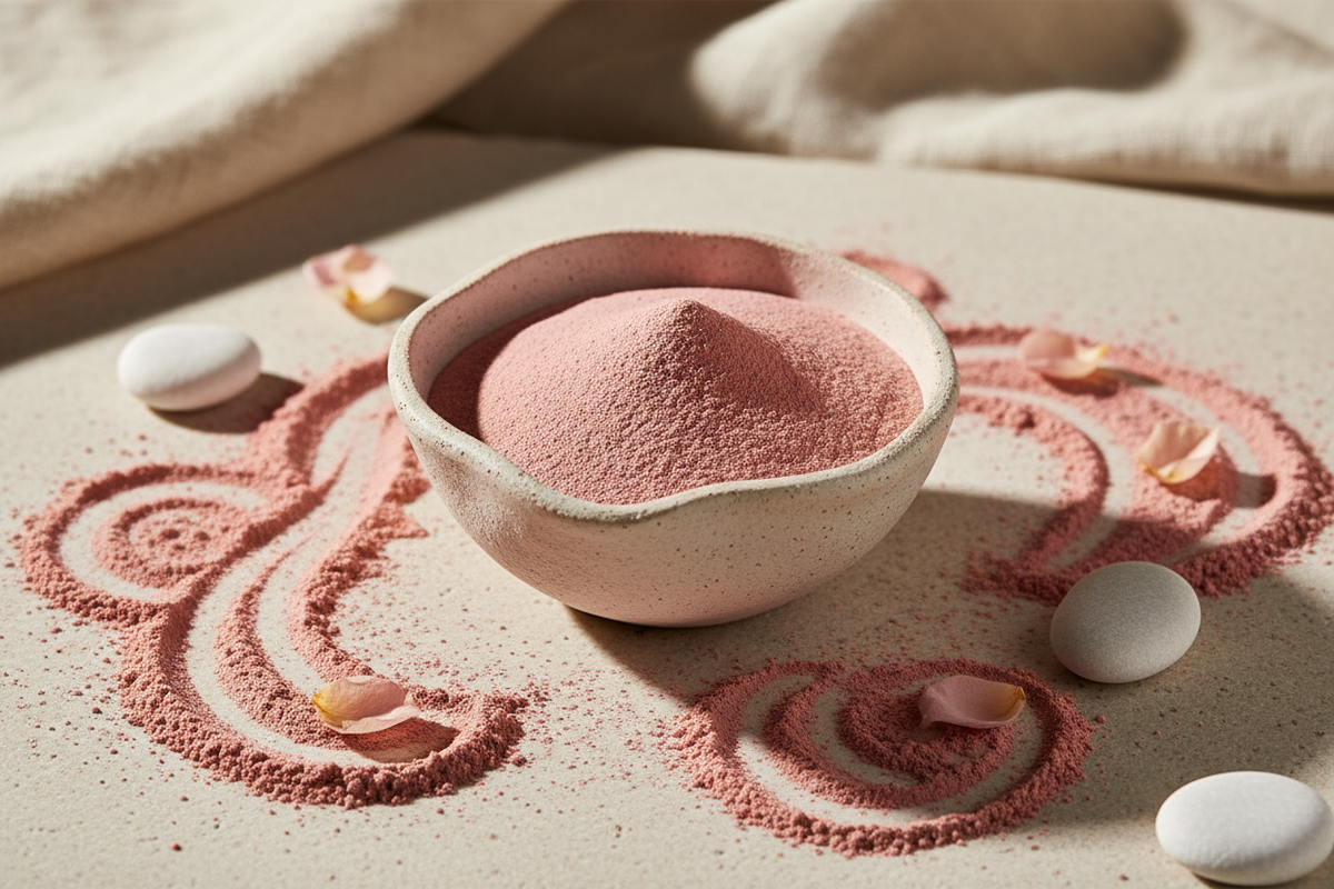 sem texto na imagem

Argila Rosa
Descrição

A Argila Rosa é resultado da combinação natural das argilas branca e vermelha, unindo suas propriedades para criar uma alternativa especialmente suave e eficaz para peles sensíveis, delicadas ou reativas. Rica em ferro, silício e alumínio, promove ação revitalizante, adstringente suave, cicatrizante e antienvelhecimento, sem agredir a barreira cutânea.

Benefícios
Suaviza e acalma peles sensíveis e reativas
Auxilia na regeneração celular
Estimula o colágeno e a el