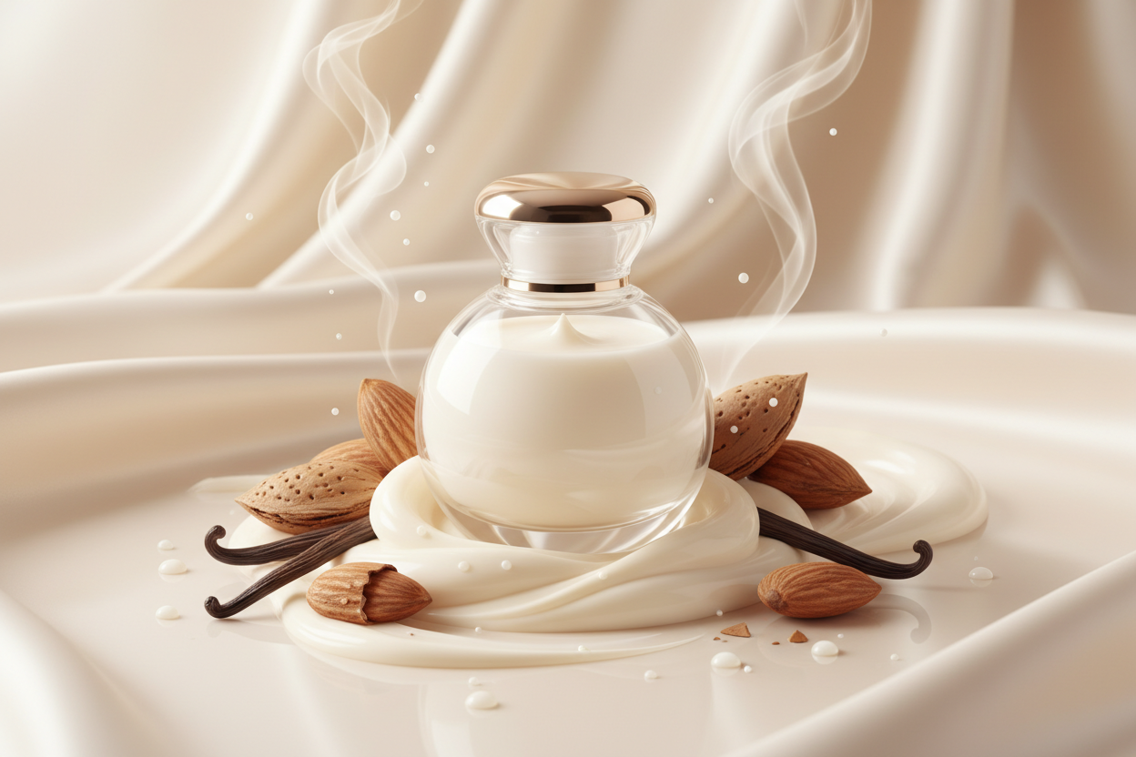 sem texto na imagem

Essência de Creme de Amêndoas
Fragrância delicada, cremosa e adocicada, perfeita para perfumes suaves, cosméticos reconfortantes e velas aromáticas acolhedoras

Tipo de Produto: Essência aromática sintética

Família Olfativa: Doce / Gourmand

Aroma predominante: Creme de amêndoas, leve toque de baunilha e leite

Inspiração: Conforto de loções corporais nutritivas e fragrâncias infantis

Uso recomendado: Cosméticos de cuidado diário, velas aromáticas, difusores, águas perfumadas