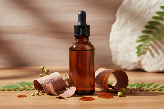 sem texto na imagem
Nome do Produto: Tintura de Cedro Rosa
Nome Científico: Cedrela fissilis Vell.
Parte Utilizada: Casca do tronco
Método de Extração: Maceração hidroalcoólica
INCI Name: Cedrela Fissilis Bark Extract
NCM: 1302.19.90

Descrição do Produto

A Tintura de Cedro Rosa é obtida por maceração da casca do tronco da árvore Cedrela fissilis, uma espécie nativa da Mata Atlântica brasileira, tradicionalmente utilizada na medicina popular por suas propriedades antissépticas, cicatrizantes e anti-inflama