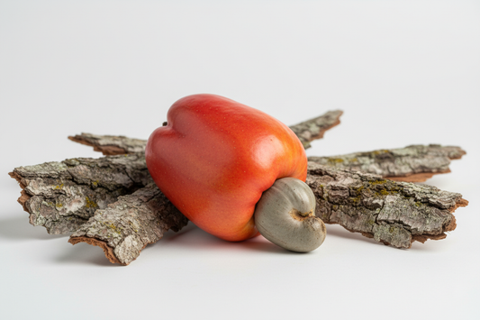 sem texto na imagem
Tintura de Caju (Anacardium occidentale)
Dados Técnicos
Nome Científico: Anacardium occidentale
NCM: 1302.19.19
Parte Utilizada: Fruto e casca
Método de Extração: Maceração hidroalcoólica
INCI: Anacardium Occidentale Extract
Nomes Populares: Caju, Cajueiro
Método de Produção

A Tintura de Caju é produzida a partir da maceração hidroalcoólica do fruto e da casca do Anacardium occidentale. O processo concentra taninos, flavonoides e compostos antioxidantes, resultando em um insumo natural 