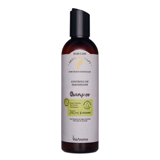 Shampoo Controle de Oleosidade - Via Aroma - Frasco com 240ml