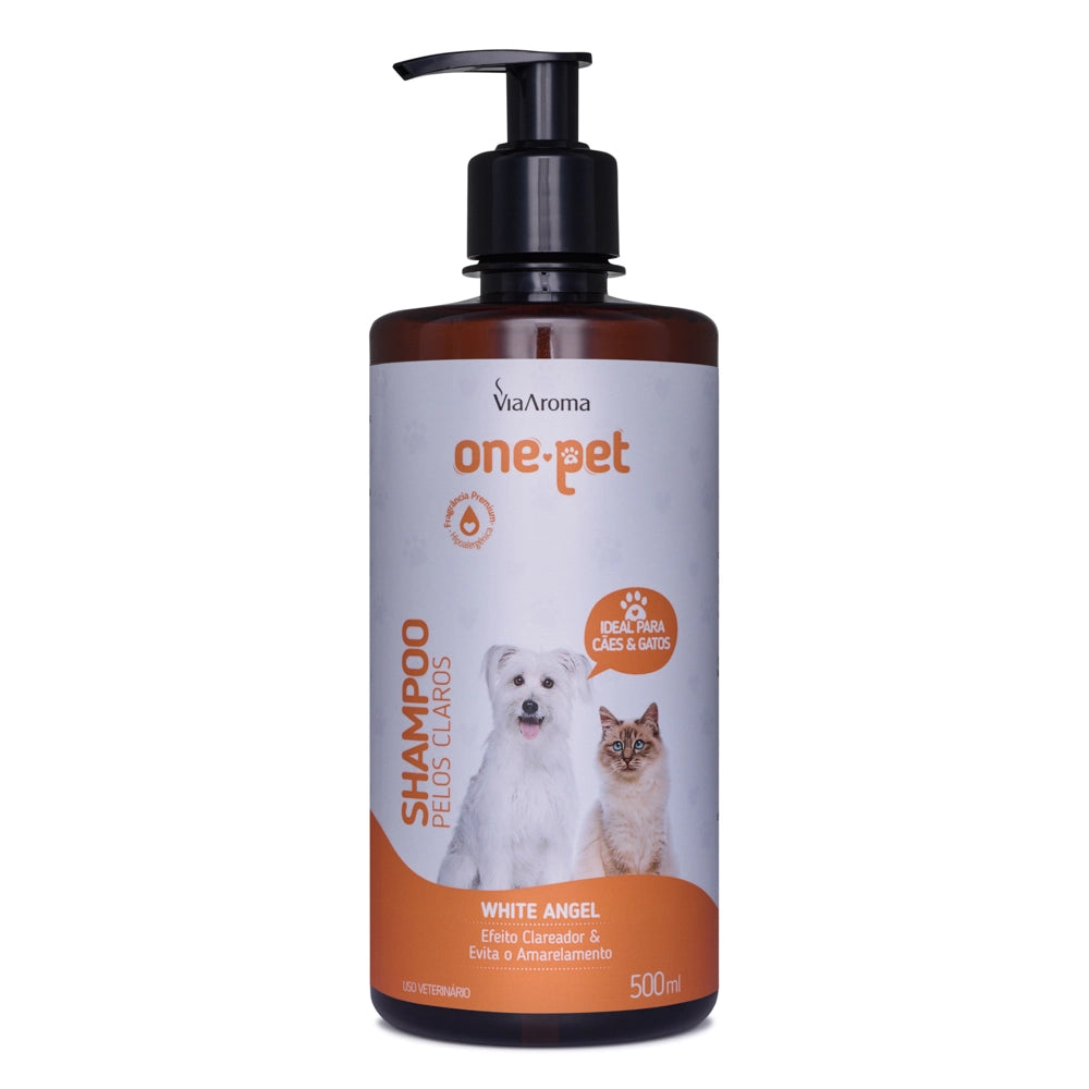 Shampoo One Pet Pelos Claros - Via Aroma - Frasco com 500ml