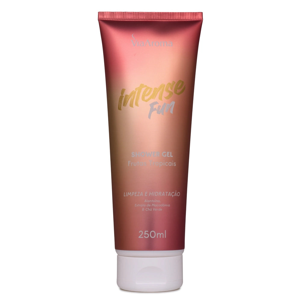 Shower Gel Desodorante Intense Fun - Via Aroma - Frasco com 250ml