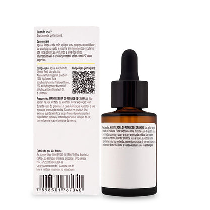 V.Skin Sérum Controle de Oleosidade - Via Aroma - Frasco com 30ml