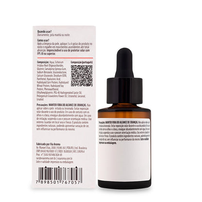 V.Skin Sérum Hidratante Firmador - Via Aroma - Frasco com 30ml