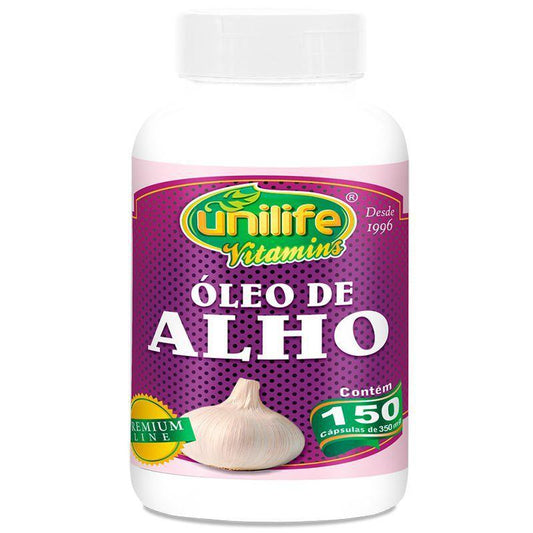 Óleo de Alho (Premium) - Unilife - Frasco com 150 Capsulas de 350mg - Mundo dos Óleos