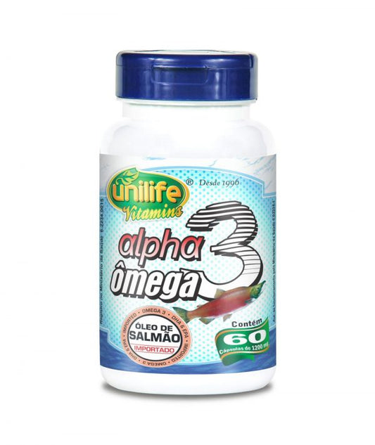 Óleo de Salmao - Unilife - Frasco com 60 Capsulas de 1200mg - Mundo dos Óleos