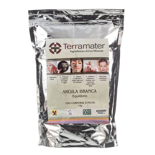 Argila Mineral Branca - TerraMater - 1kg