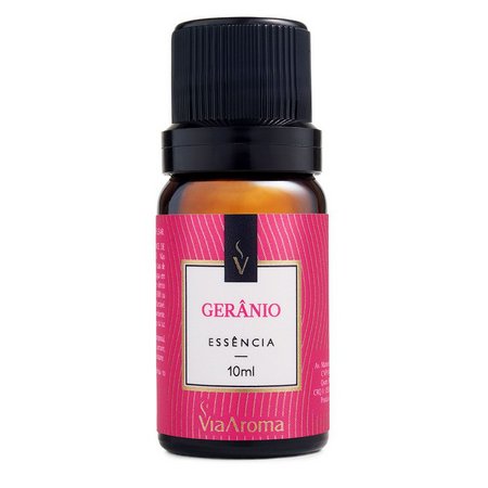 Essência de Gêranio - Via Aroma - Frasco com 10ml - Mundo dos Óleos